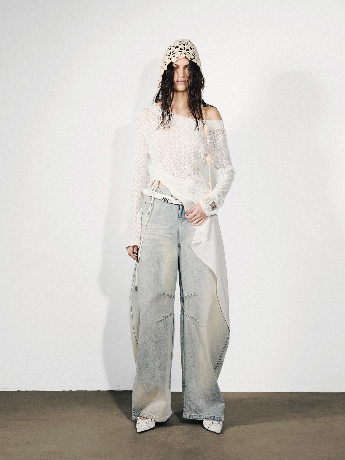 Women's Oxidized Wide-Leg Jeans for Casual Outfits Everyday Office Wear Seasonal Look Weekend Date Night