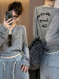 Women's Summer Knit Slim-Fit Embroidered Hoodie Cardigan Open-Front Sweatshirt Jacket for Office Outfits Fall Spring Travel Everyday Date Night