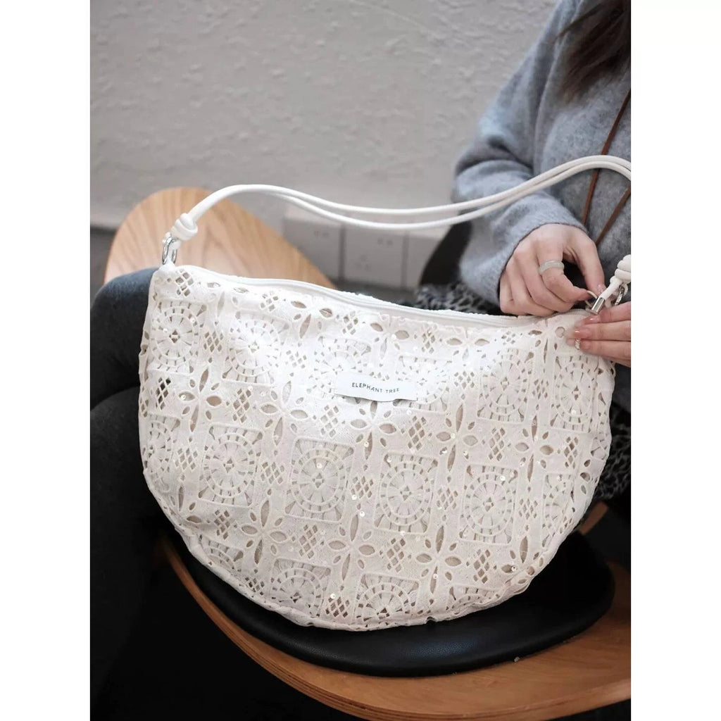 White lace (one-side glitter)