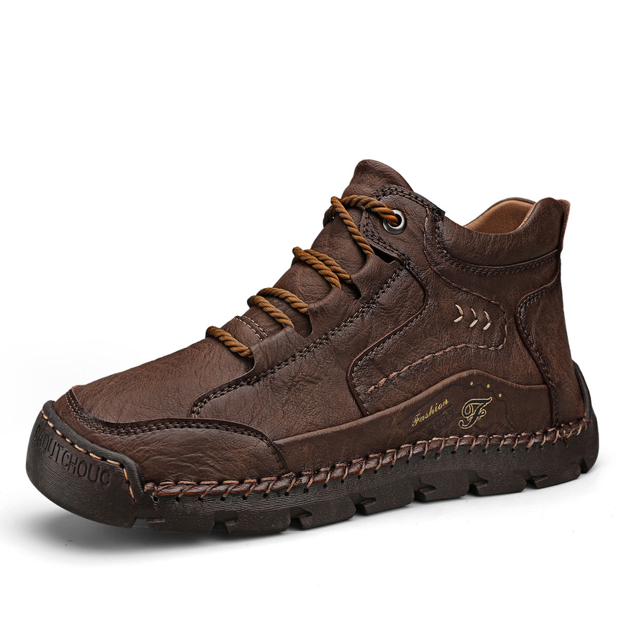 Men's Hand-Stitched Flat Plus Size Lace-Up Casual Shoes Walking Everyday Wear Seasonal Look