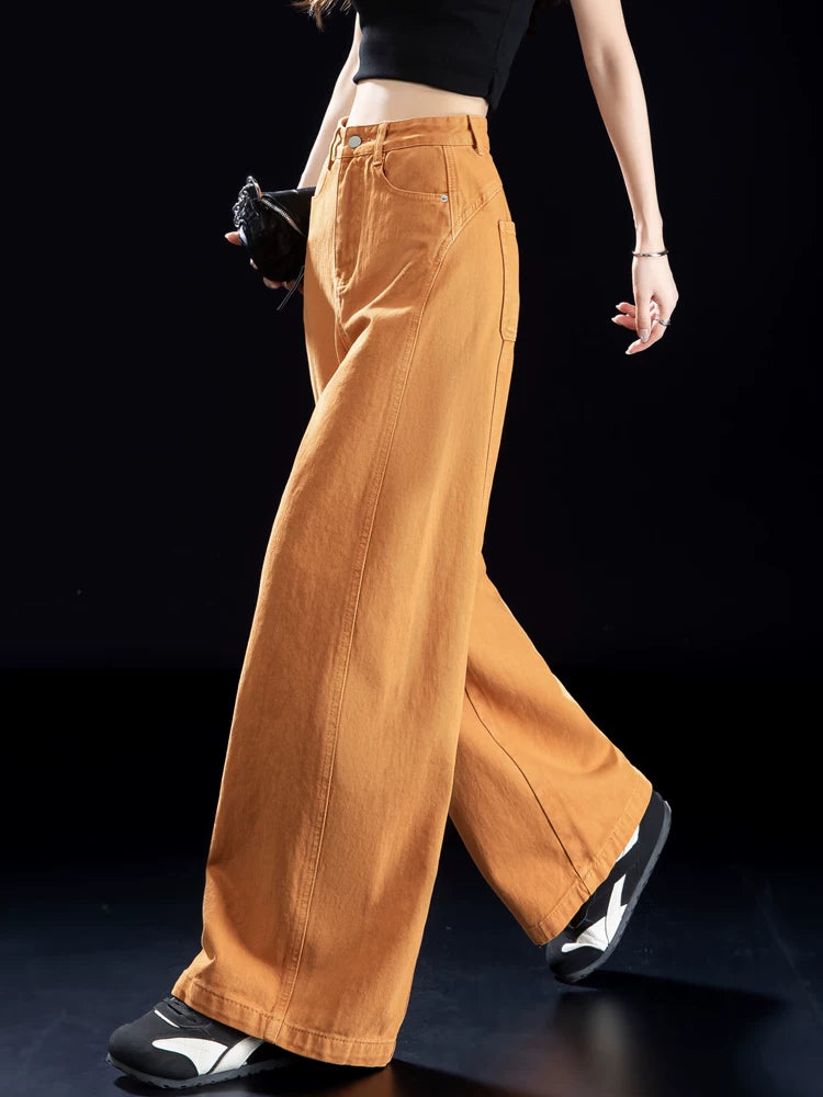 Women's Workwear Wide-Leg Jeans for Casual Outfits Everyday Office Seasonal Look Weekend Date Night
