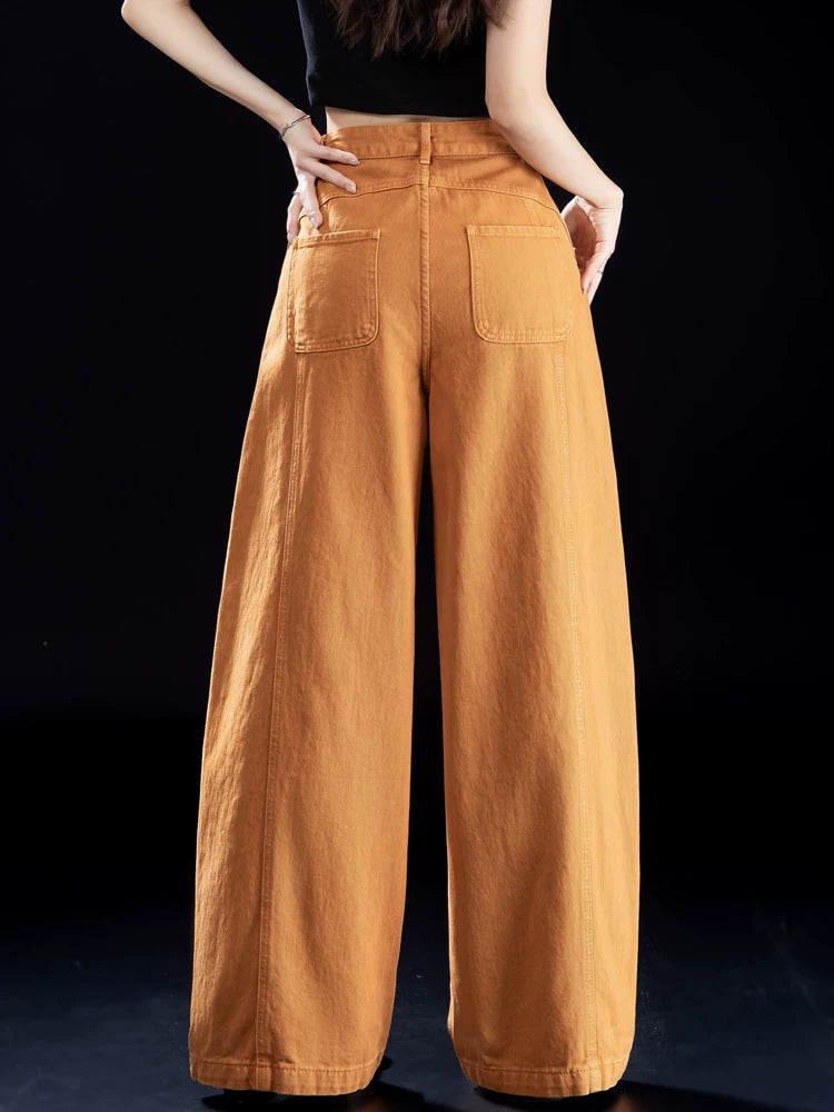 Women's Workwear Wide-Leg Jeans for Casual Outfits Everyday Office Seasonal Look Weekend Date Night
