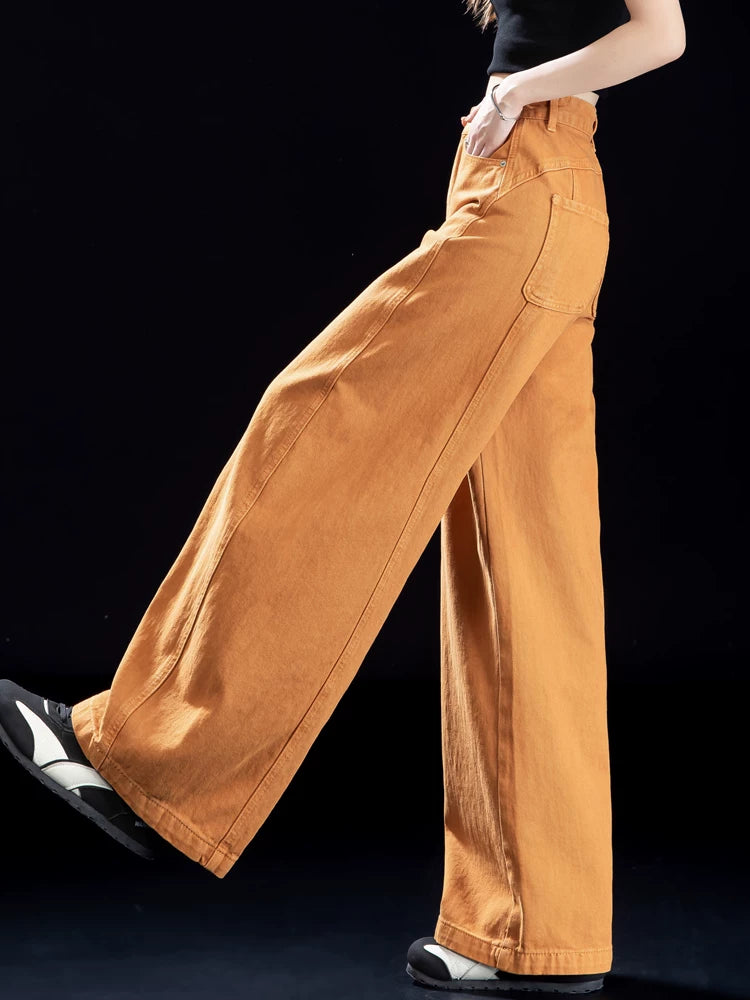 Women's Workwear Wide-Leg Jeans for Casual Outfits Everyday Office Seasonal Look Weekend Date Night