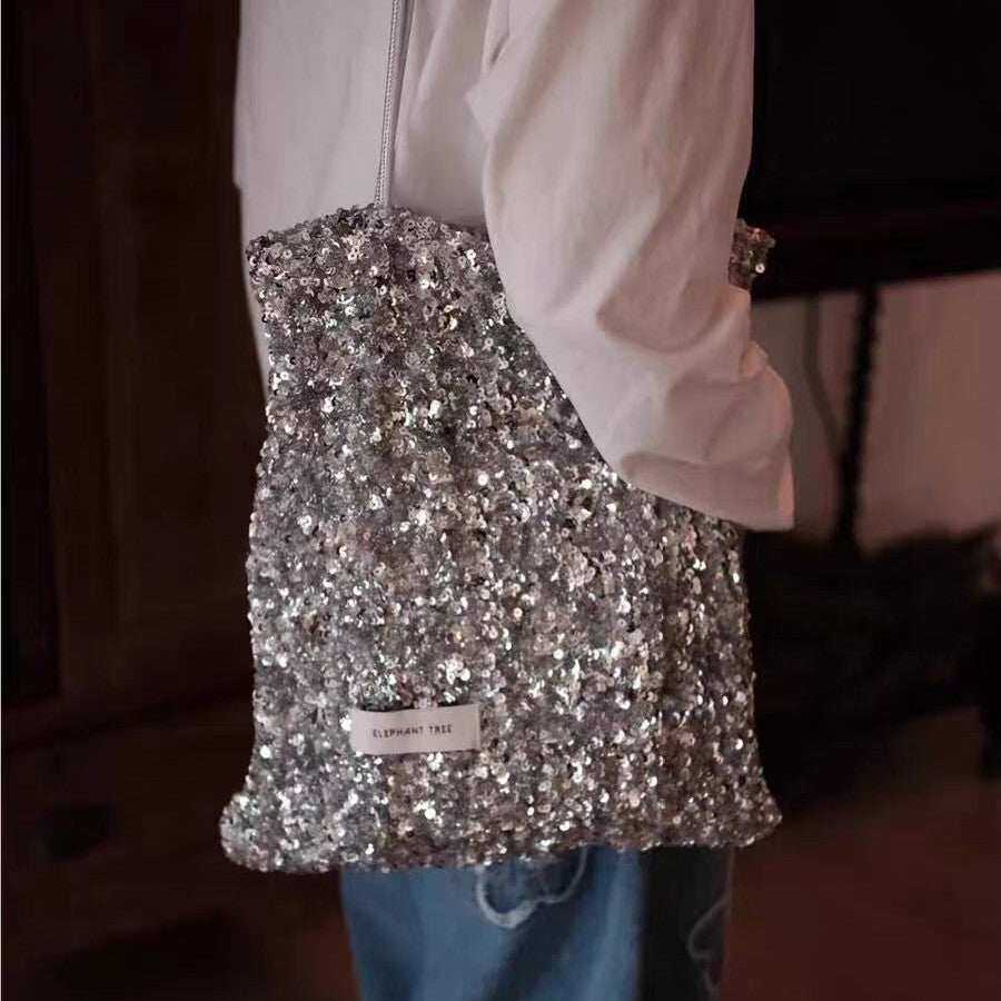 Women's Large-Capacity Heavy-Duty Commute Canvas Glitter Office Workwear Casual Tote Bag Shoulder Crossbody Purse Work and Travel