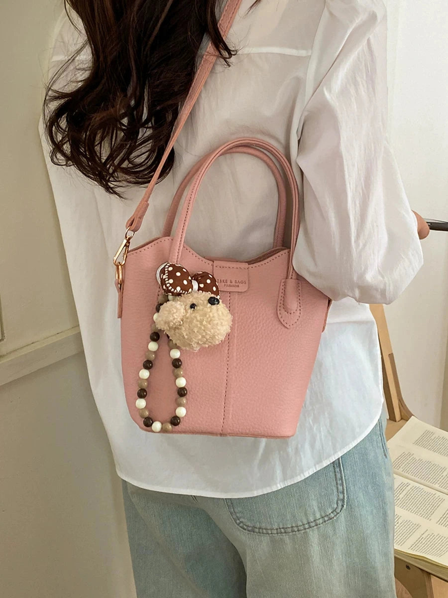 Women's Soft Casual Bucket Bag Drawstring Shoulder Purse Work Travel Everyday Purse Everyday Fashion Style for Women