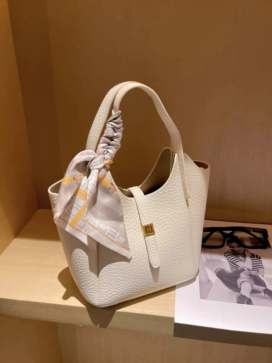 Women's Leather Bucket Bag Drawstring Shoulder Purse Hobo for Everyday Use Travel Work Office School