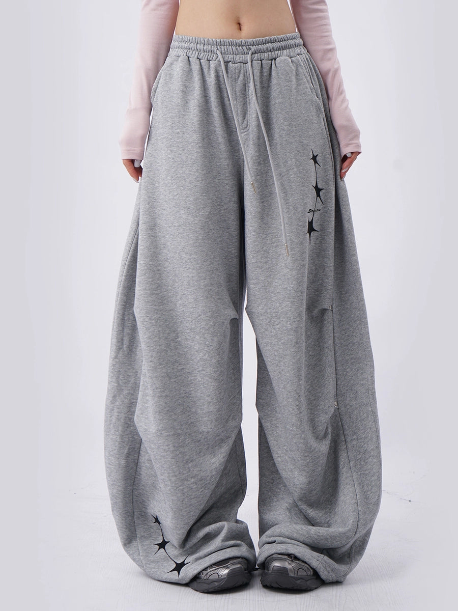 Women's Studded Grey Embroidered Oversized Workout Leggings High-Waisted Squat-Proof Gym Travel Everyday Weekend
