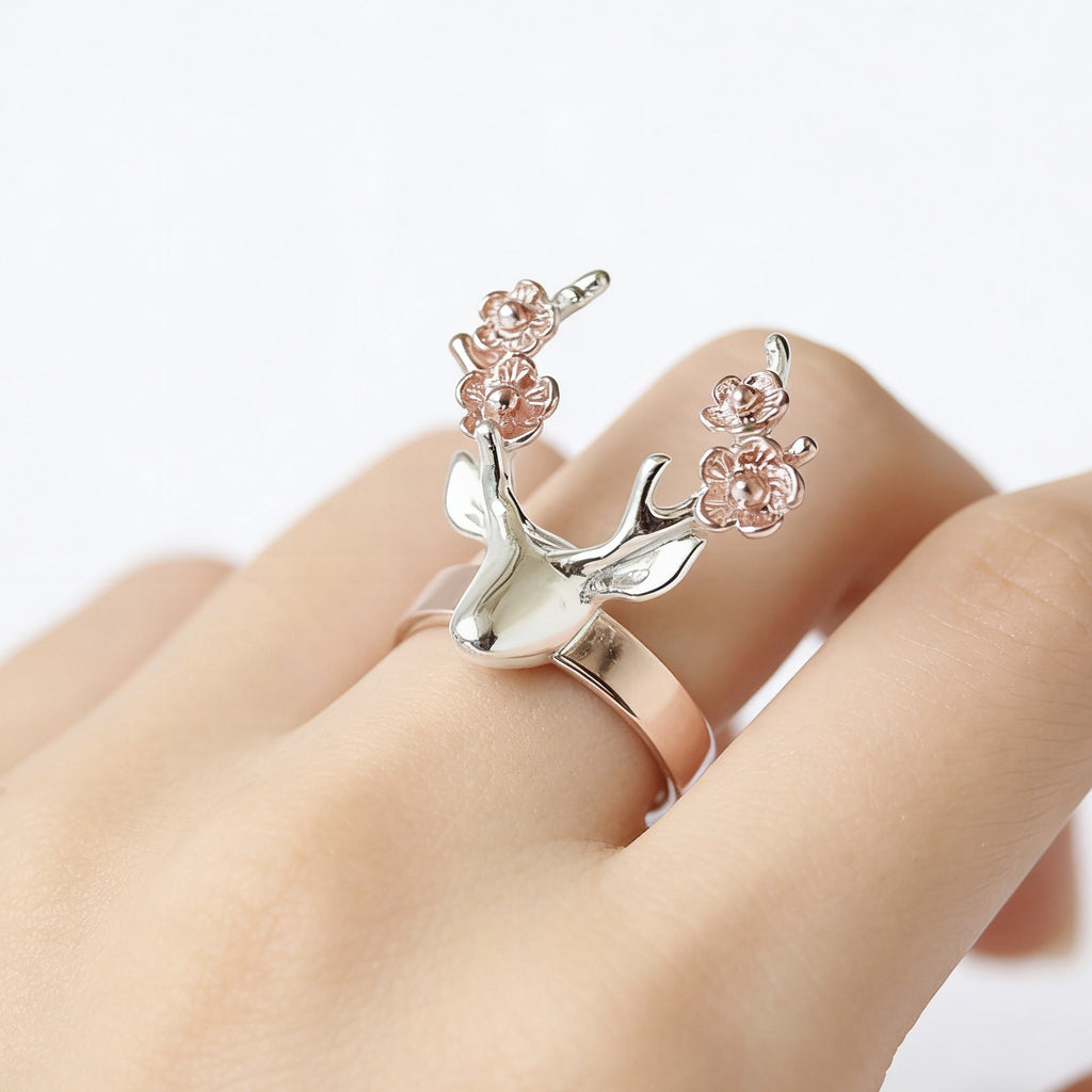 Christmas Ring Set, Reindeer Rings, 3-Piece or 12-Piece Assorted Holiday Party Favor Pack, Stocking Stuffers and Gift Exchange Present for Kids and Adults