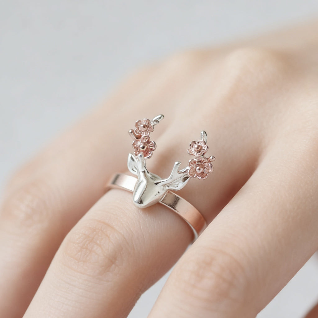Christmas Ring Set, Reindeer Rings, 3-Piece or 12-Piece Assorted Holiday Party Favor Pack, Stocking Stuffers and Gift Exchange Present for Kids and Adults