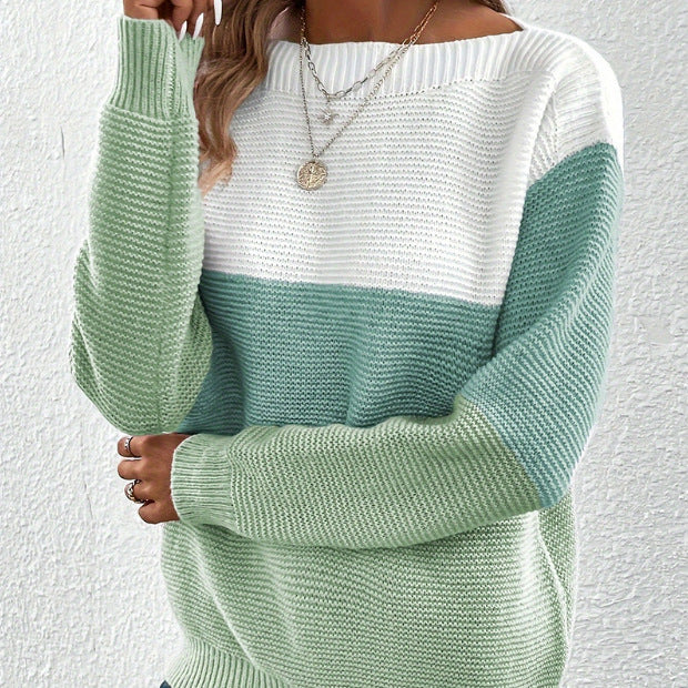 Women's Fall Winter Long Sleeve Sweater Knit Pullover Top Everyday Wear Seasonal Look
