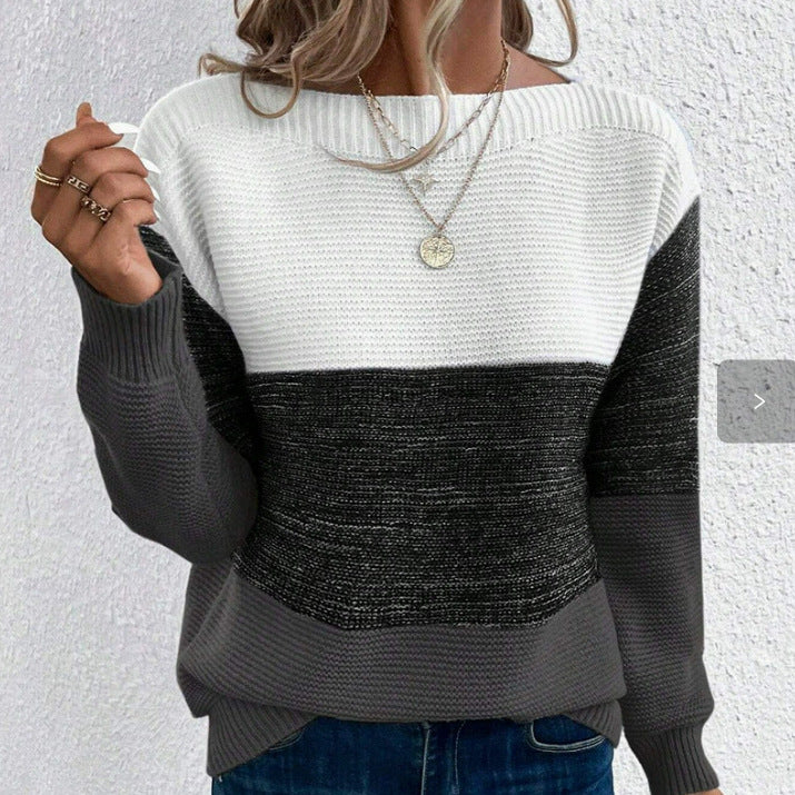 Women's Fall Winter Long Sleeve Sweater Knit Pullover Top Everyday Wear Seasonal Look