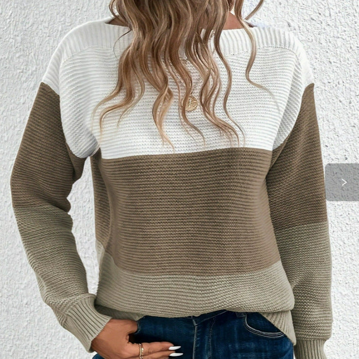 Women's Fall Winter Long Sleeve Sweater Knit Pullover Top Everyday Wear Seasonal Look