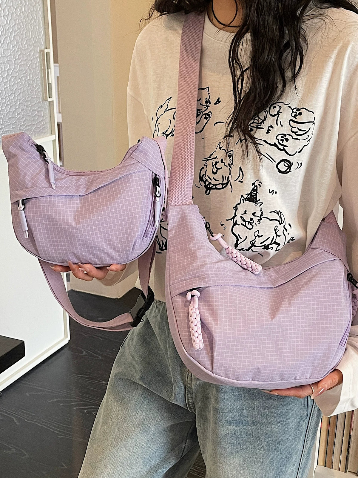 Women's Large-Capacity Office Workwear Casual Dumpling Bag Crossbody Purse for Travel and Sightseeing Everyday Streetwear Date Night School