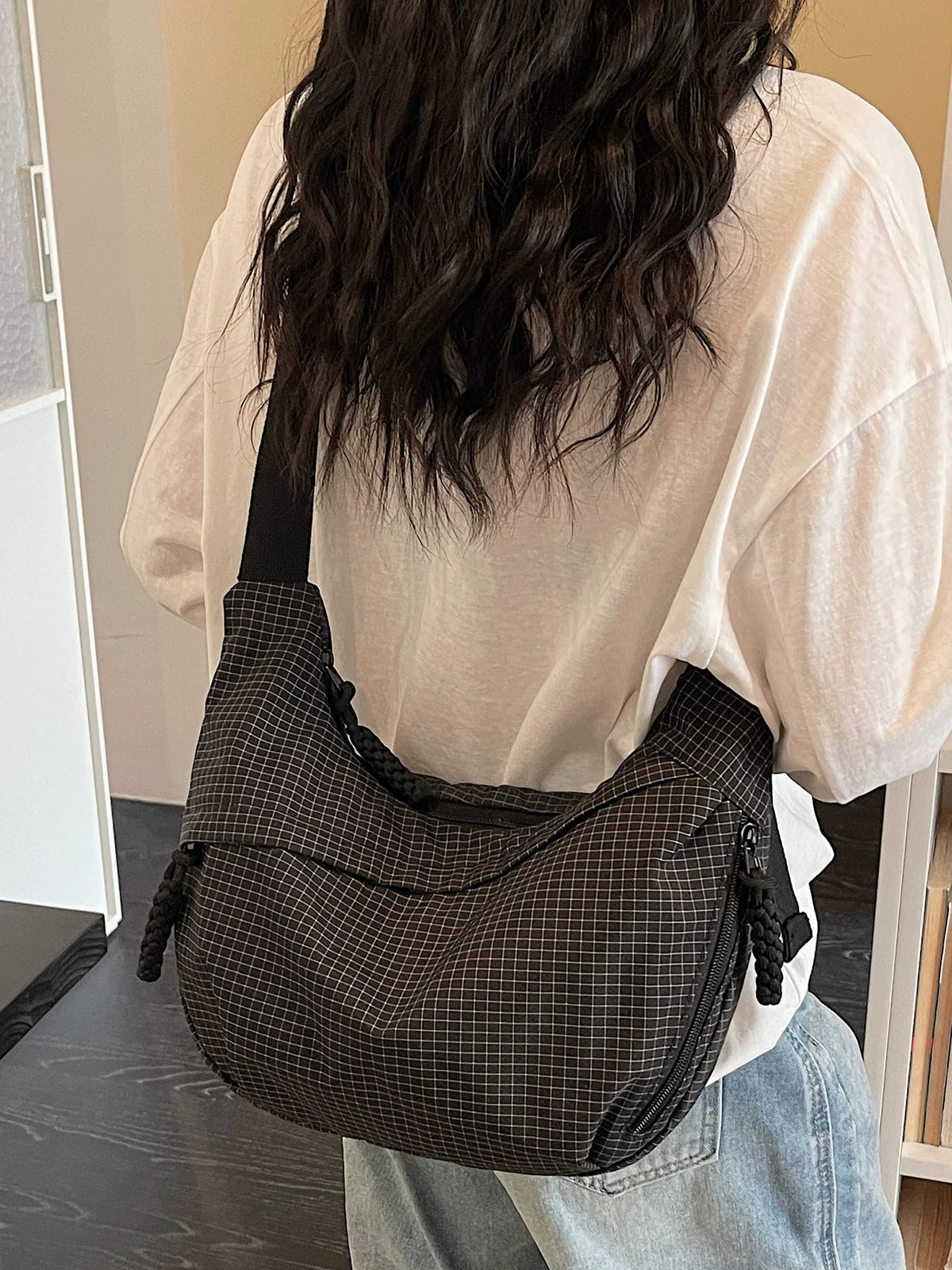 Women's Large-Capacity Office Workwear Casual Dumpling Bag Crossbody Purse for Travel and Sightseeing Everyday Streetwear Date Night School