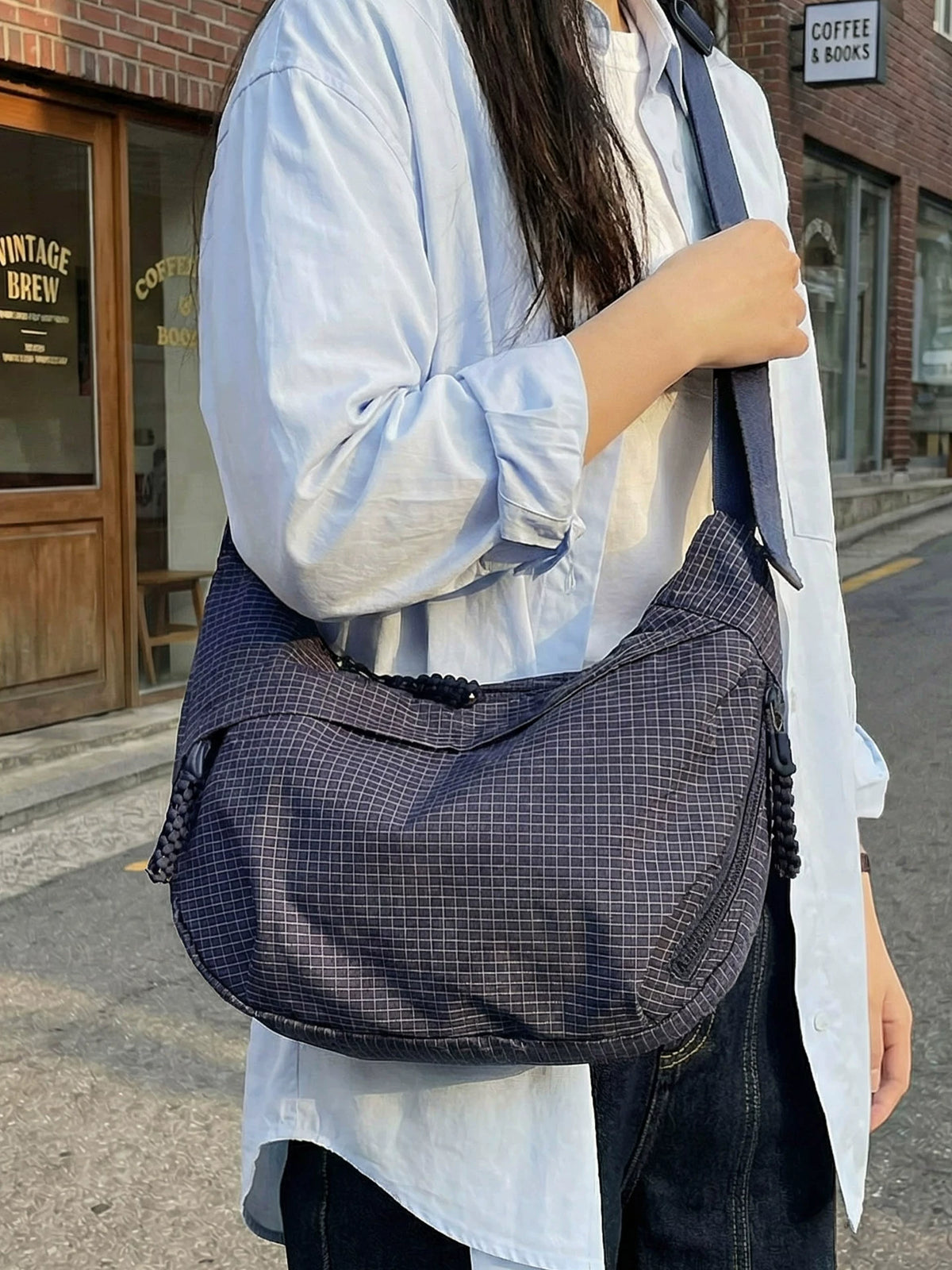 Women's Large-Capacity Office Workwear Casual Dumpling Bag Crossbody Purse for Travel and Sightseeing Everyday Streetwear Date Night School