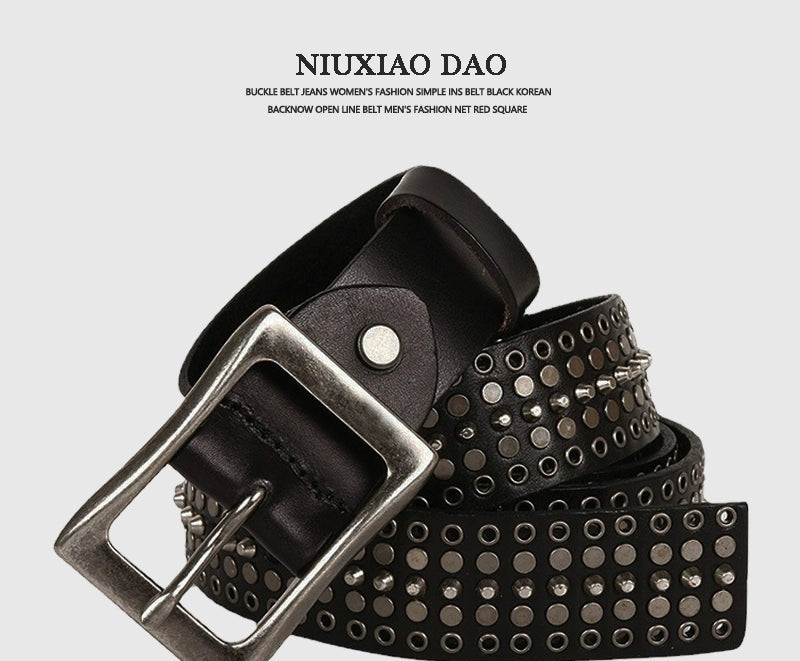 Women's Y2k Punk Rock Studded Leather Waist Belt for Date Night Gift Party Designer Office Everyday