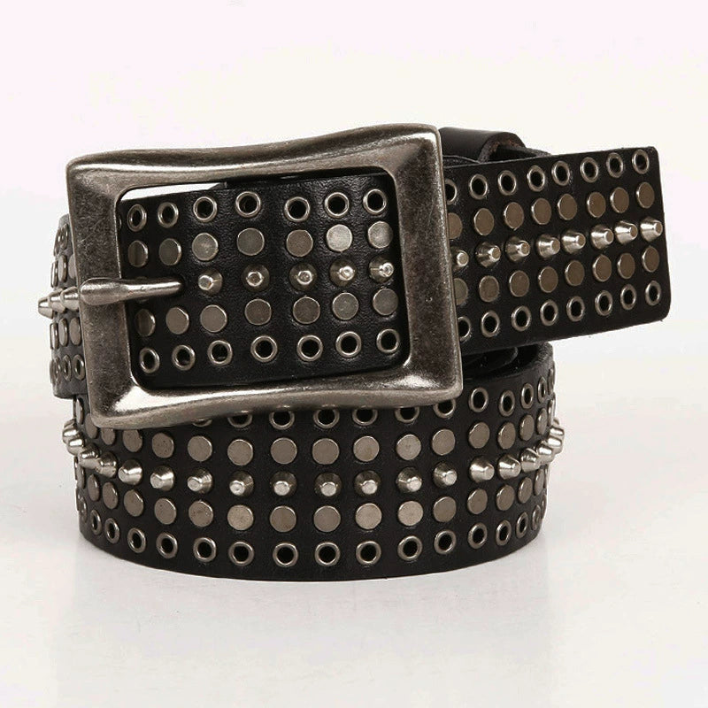Women's Y2k Punk Rock Studded Leather Waist Belt for Date Night Gift Party Designer Office Everyday