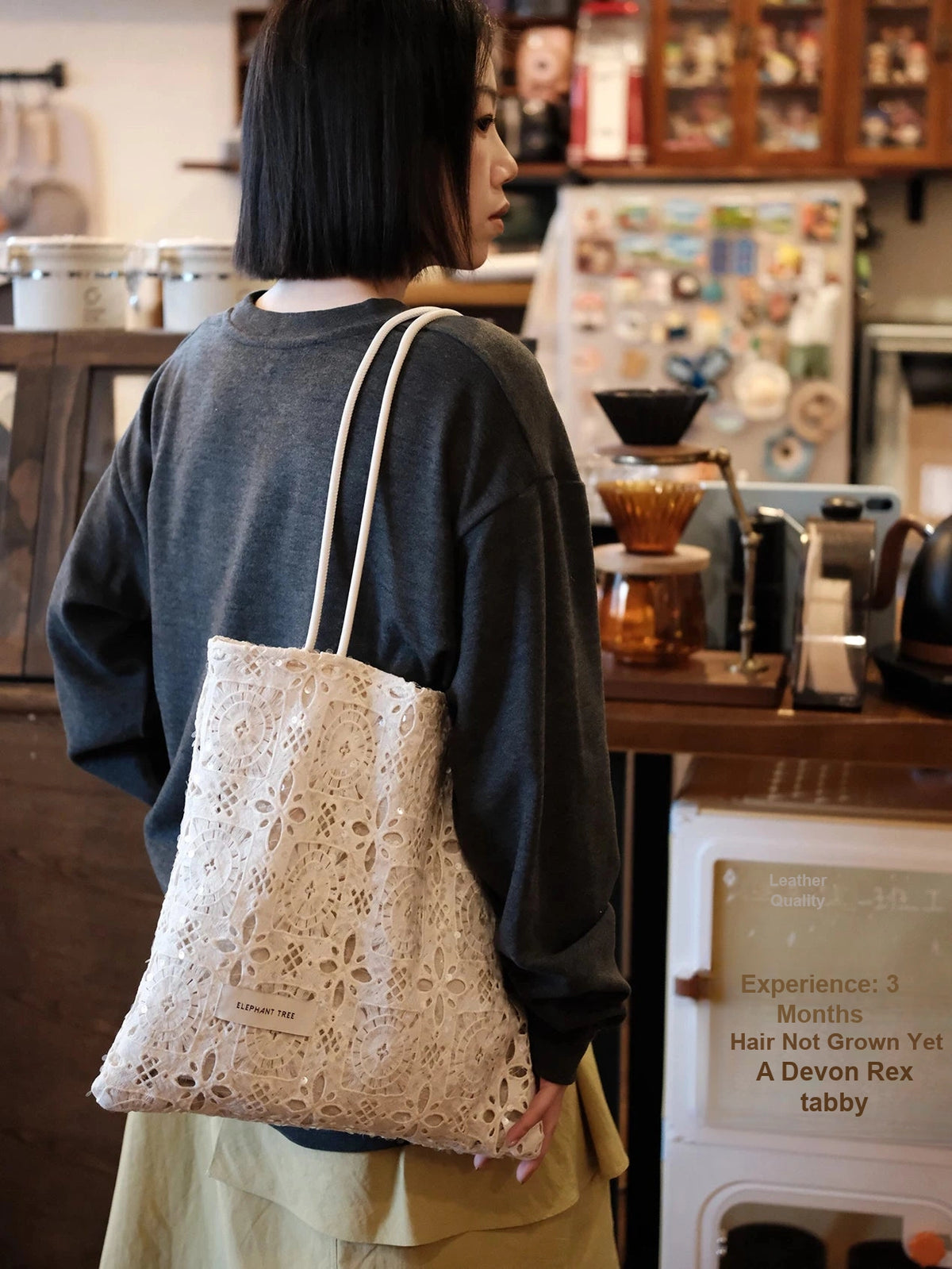 Women's Glitter White Lace Office Designer Vacation French-inspired Workwear Tote Bag Shoulder Crossbody Purse Work Travel Everyday Purse