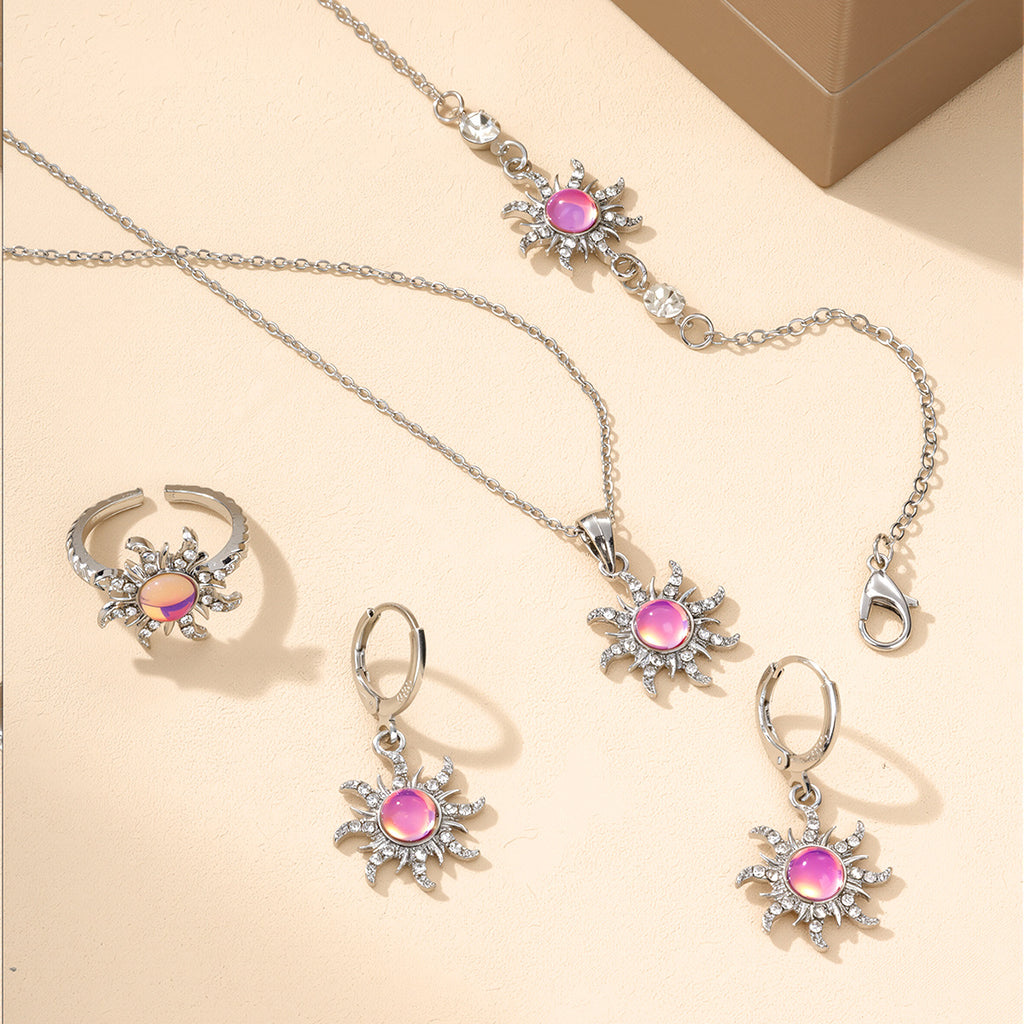Crystal stud earrings by Yoshan, detail view 5