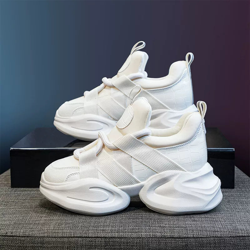 Hidden Lift Chunky Sole Petite Dad Sneakers for Women