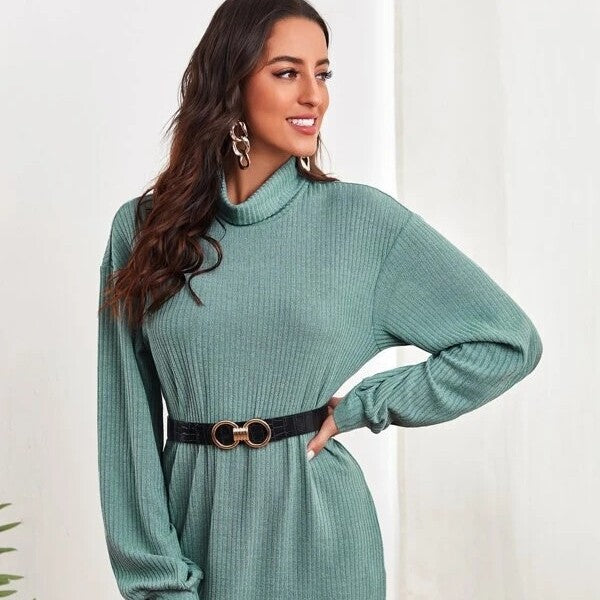 Women's Waist-Defining Slim-Waist Polka-Dot Long Sleeve Waist-Cinching Dress Party Evening Outfit Day for Office Wedding Guest Date Night Business Casual