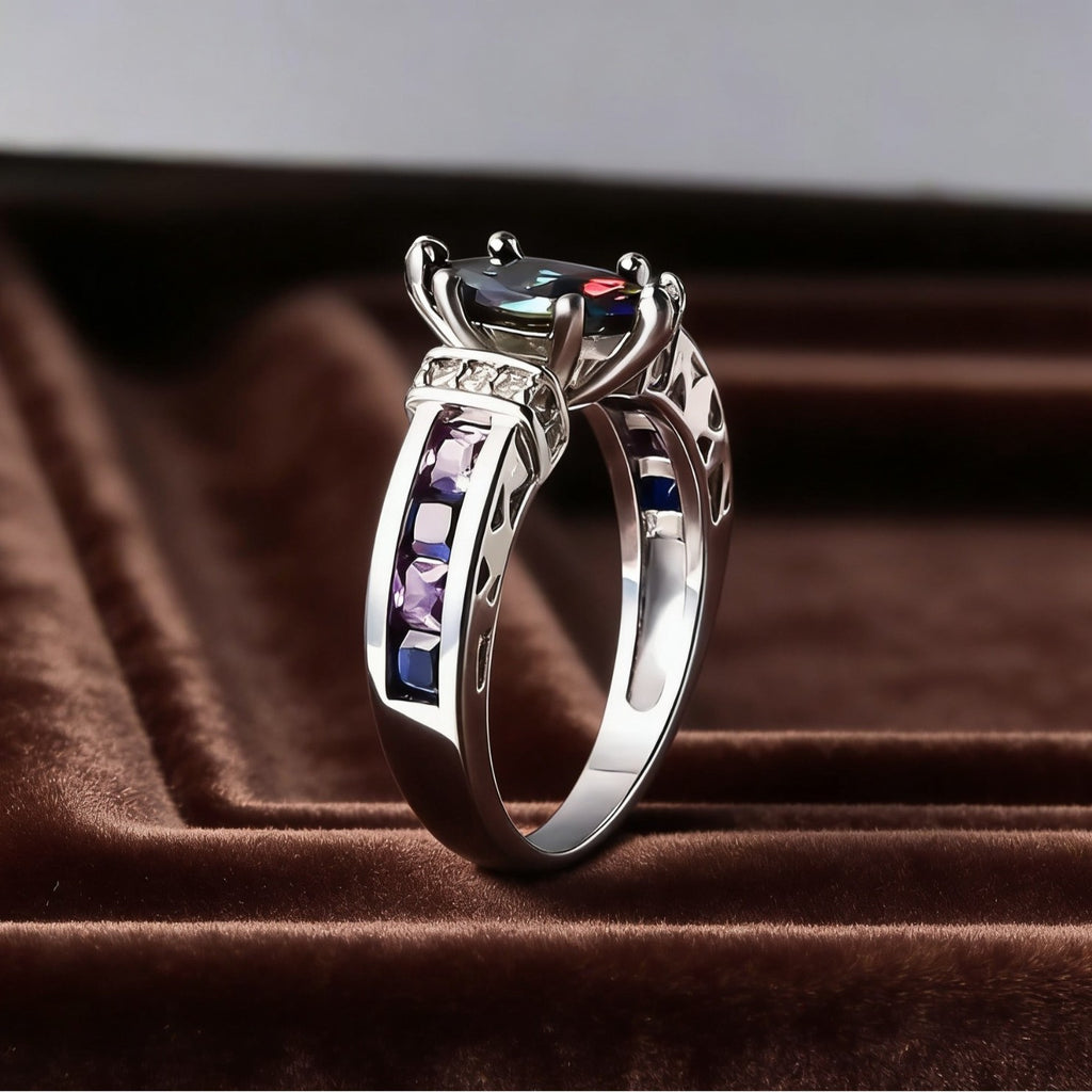 Cubic zirconia jewelry set by Yoshan, detail view 5