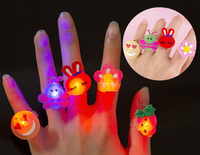 Christmas Ring Set, Holiday Rings, 6-Piece or 50-Piece Assorted Holiday Party Favor Pack, Stocking Stuffers and Gift Exchange Present for Kids and Adults
