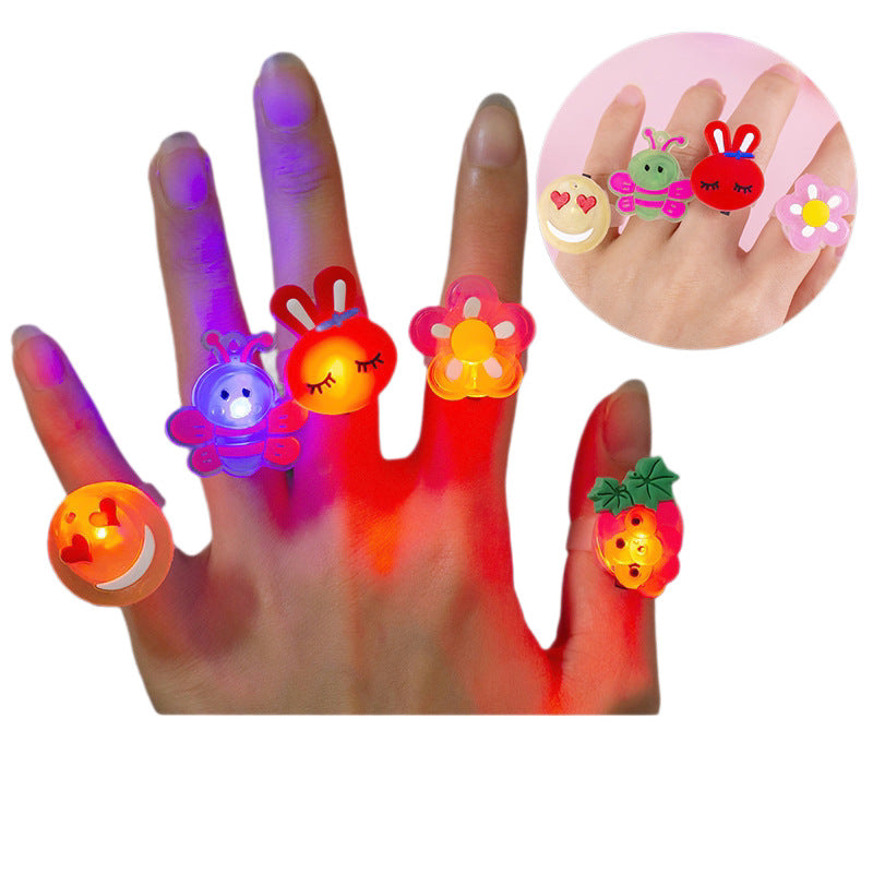 Christmas Ring Set, Holiday Rings, 6-Piece or 50-Piece Assorted Holiday Party Favor Pack, Stocking Stuffers and Gift Exchange Present for Kids and Adults