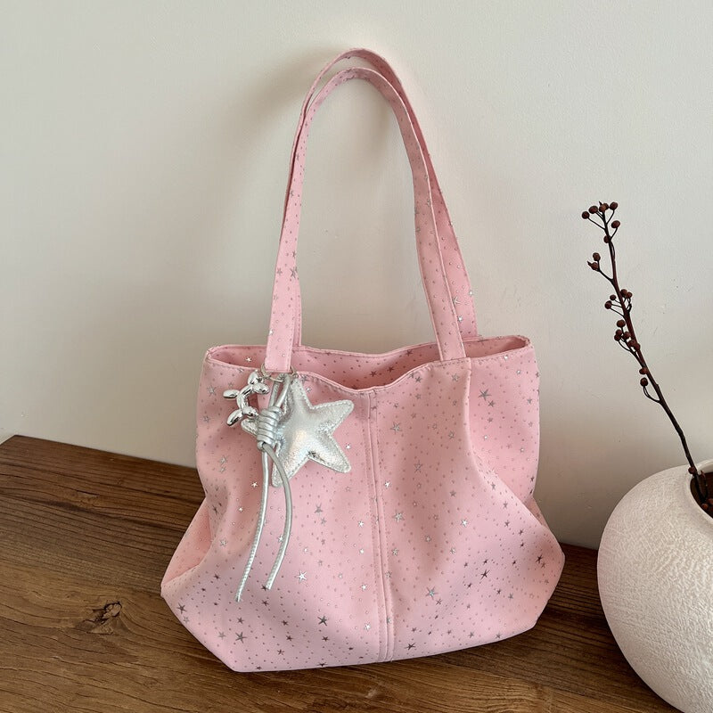 Women's Large-capacity Korean-style Casual Tote Bag Shoulder Crossbody Purse Versatile Work and Travel Office
