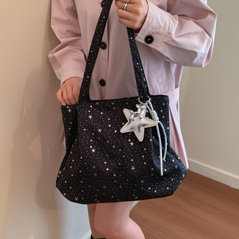 Women's Large-capacity Korean-style Casual Tote Bag Shoulder Crossbody Purse Versatile Work and Travel Office