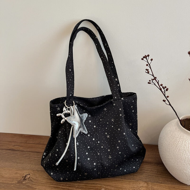 Women's Large-capacity Korean-style Casual Tote Bag Shoulder Crossbody Purse Versatile Work and Travel Office
