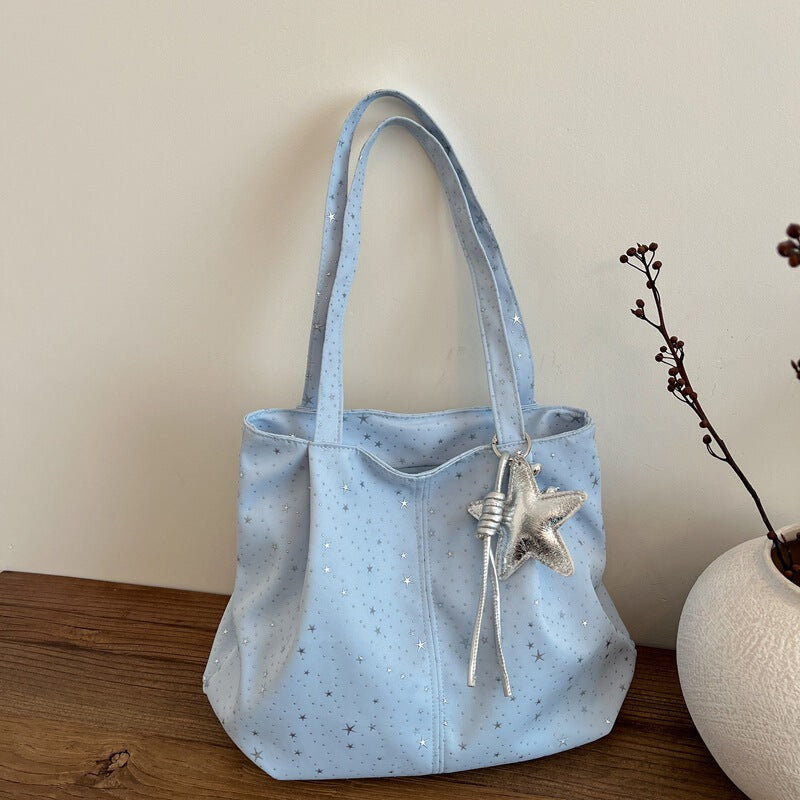 Women's Large-capacity Korean-style Casual Tote Bag Shoulder Crossbody Purse Versatile Work and Travel Office