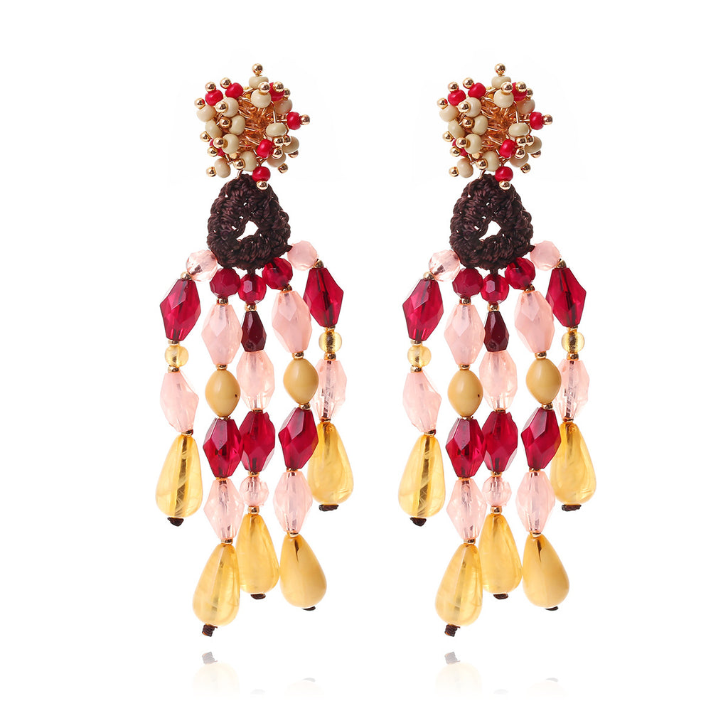 Tassel drop earrings by Yoshan, detail view 4