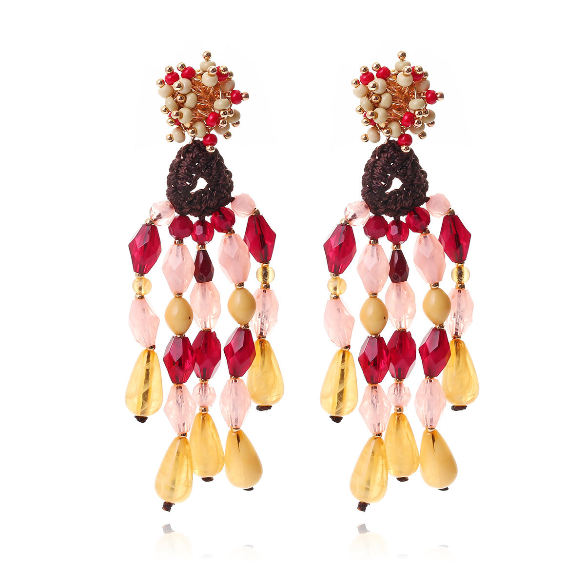Tassel drop earrings by Yoshan, detail view 4
