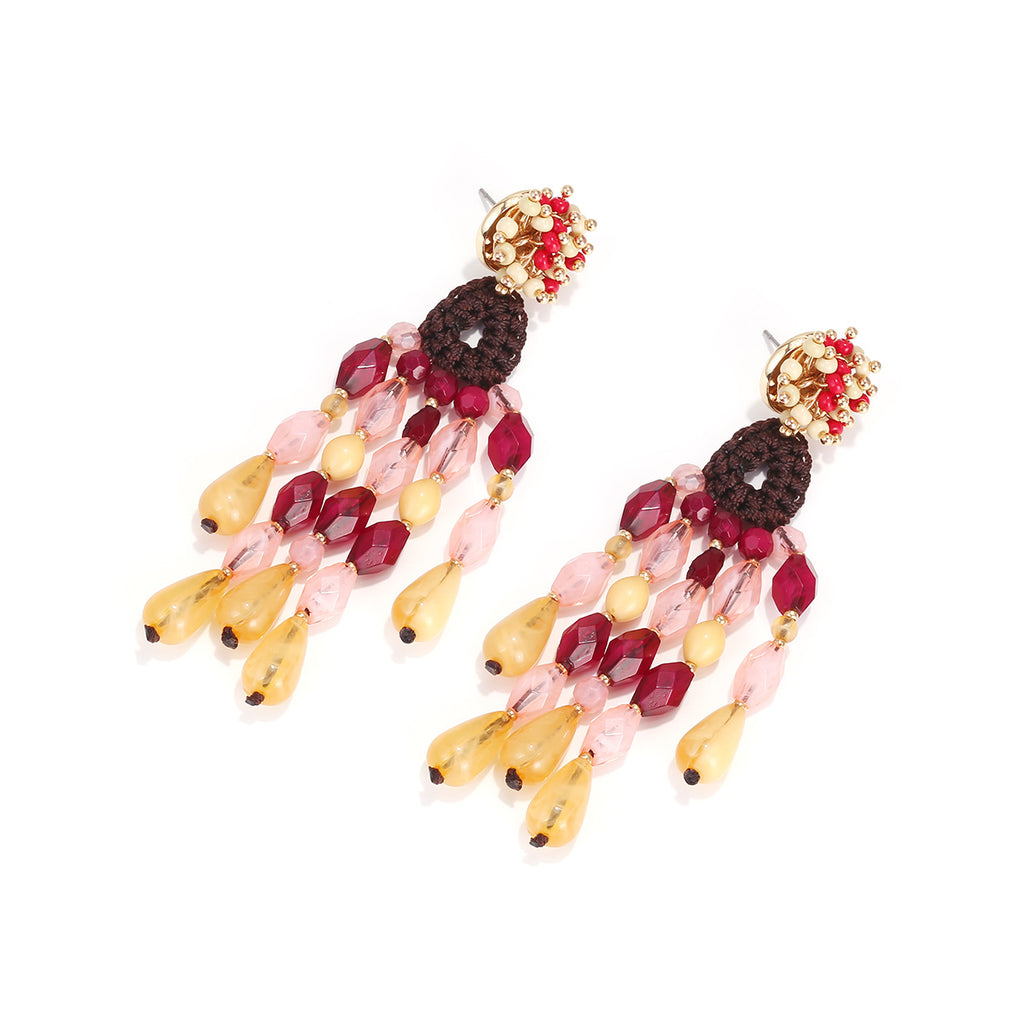 Tassel drop earrings by Yoshan, detail view 5