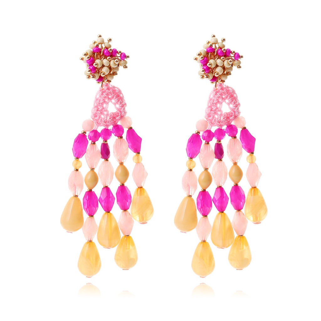 Tassel drop earrings by Yoshan, detail view 7