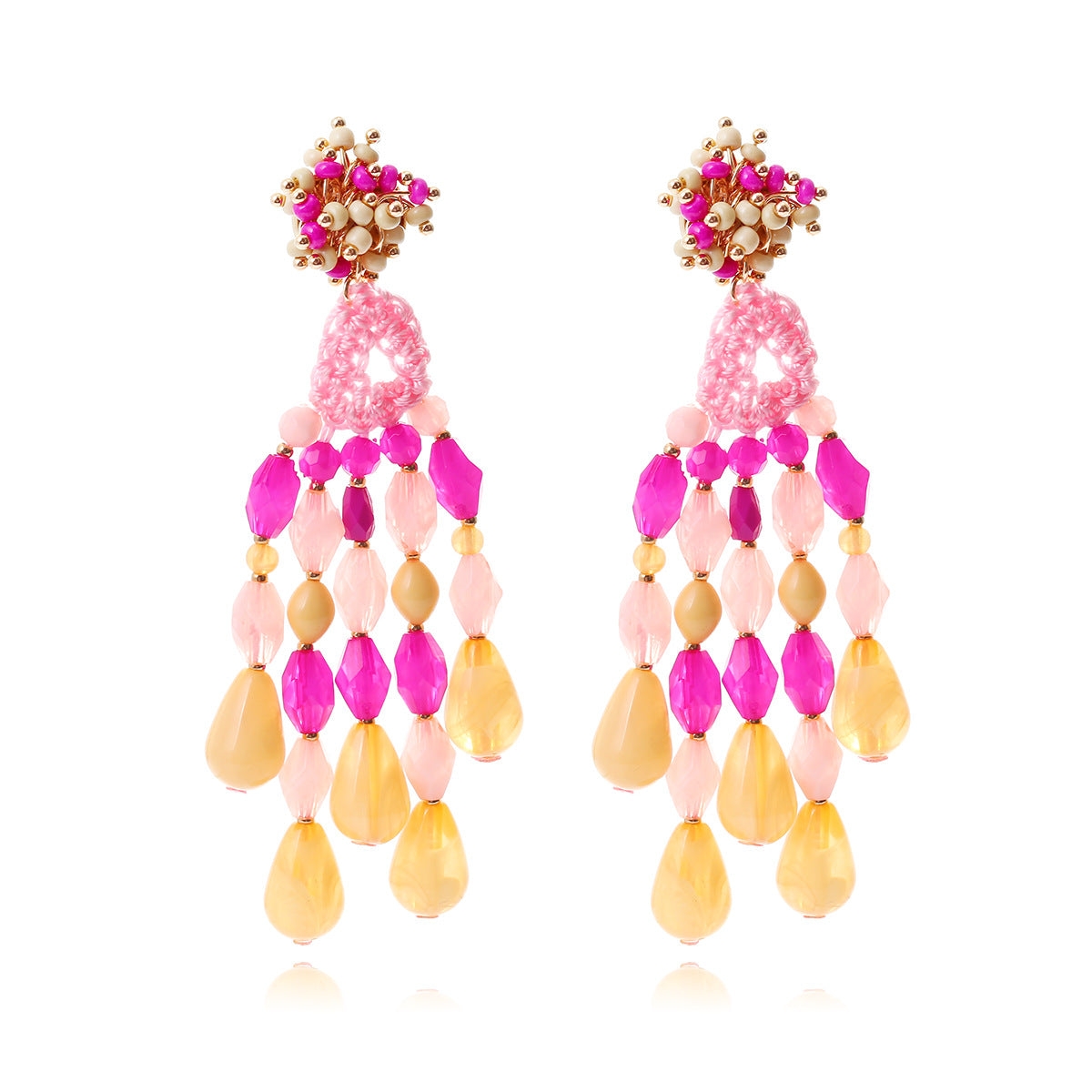 Tassel drop earrings by Yoshan, detail view 7