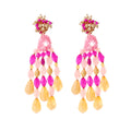 B Purple tassel drop earrings by Yoshan
