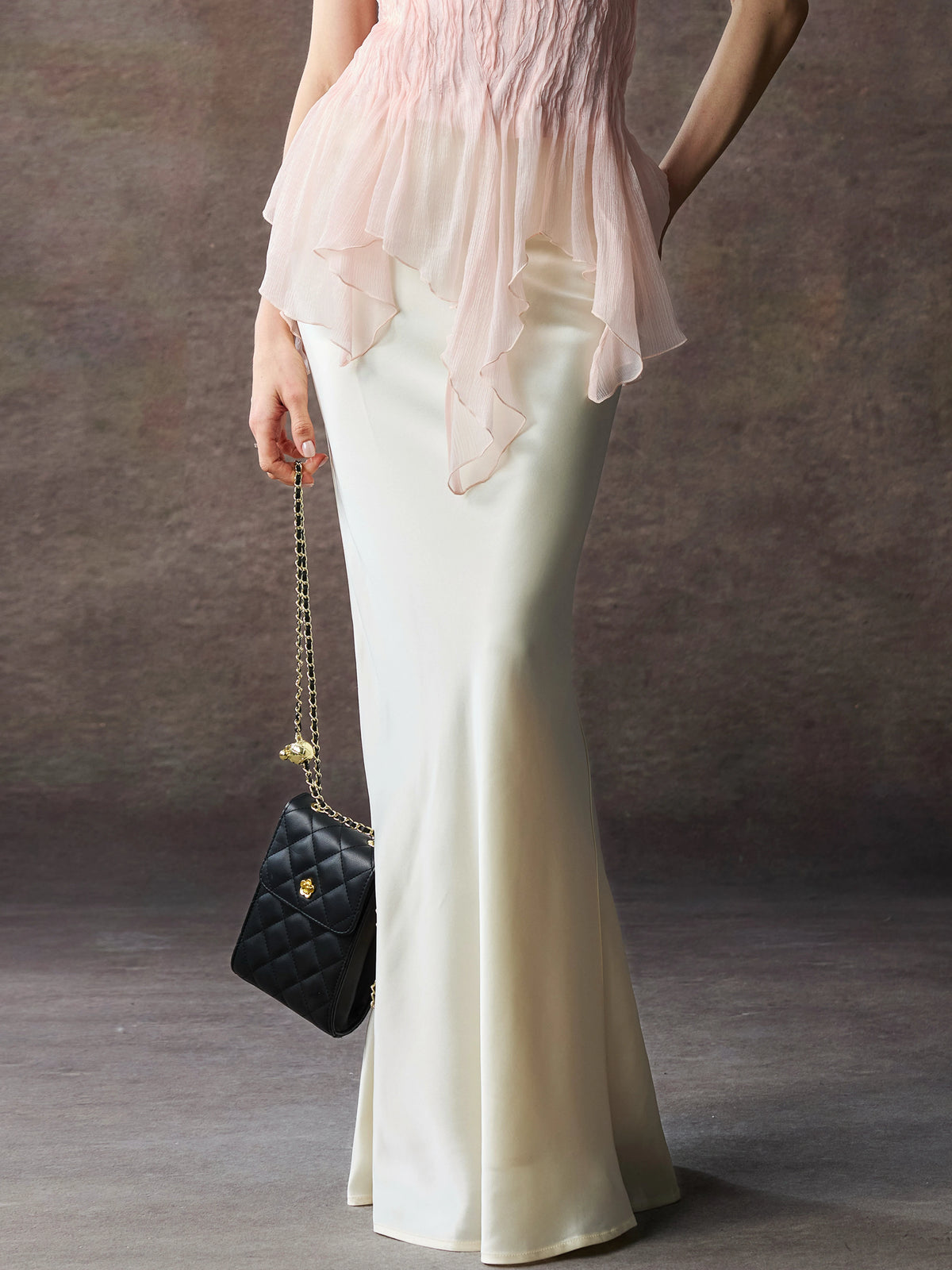 Women's Satin Mermaid Maxi Skirt for Summer Outfits Office Weekend Everyday Wear Date Night Holiday Party