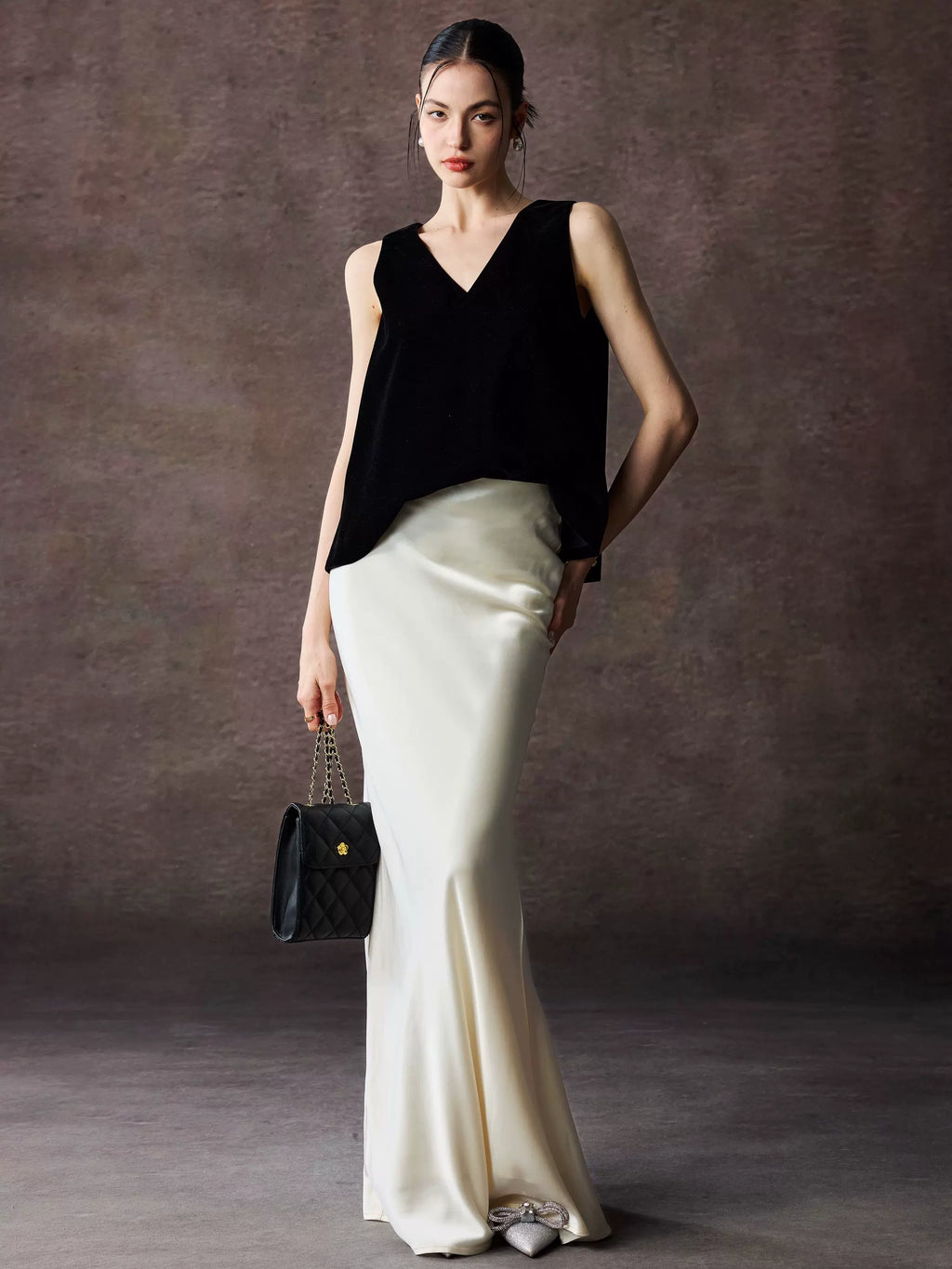 Women's Satin Mermaid Maxi Skirt for Summer Outfits Office Weekend Everyday Wear Date Night Holiday Party