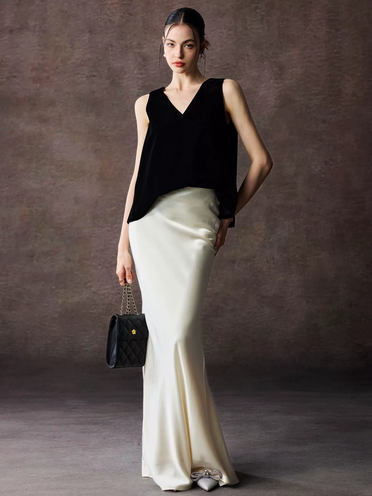 Women's Satin Mermaid Maxi Skirt for Summer Outfits Office Weekend Everyday Wear Date Night Holiday Party