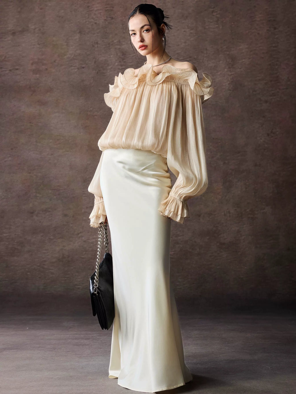 Women's Satin Mermaid Maxi Skirt for Summer Outfits Office Weekend Everyday Wear Date Night Holiday Party