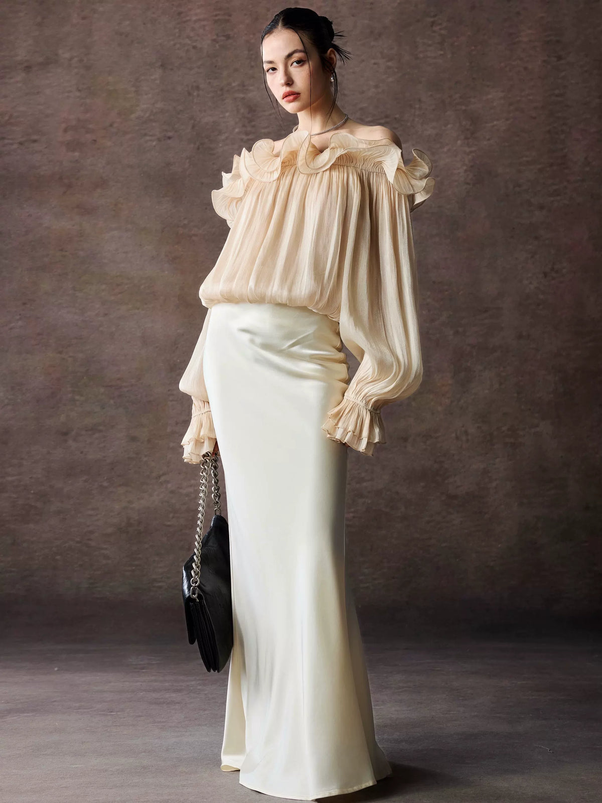 Women's Satin Mermaid Maxi Skirt for Summer Outfits Office Weekend Everyday Wear Date Night Holiday Party