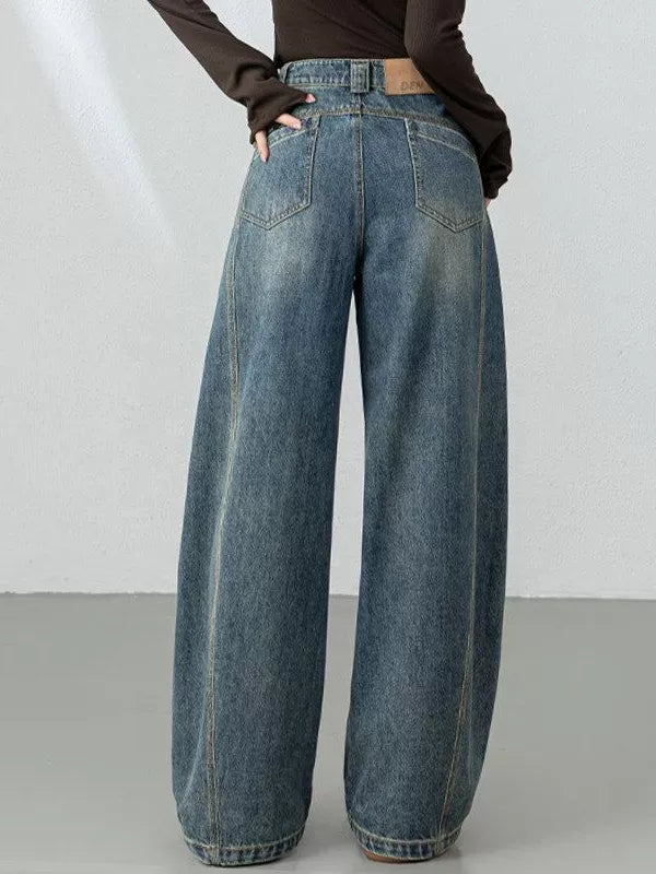 Women's Fall Winter Petite Oversized Slim-fit Straight Pants Wide-leg for Office Outfits Business Casual Work Slimming Travel Comfort Weekend