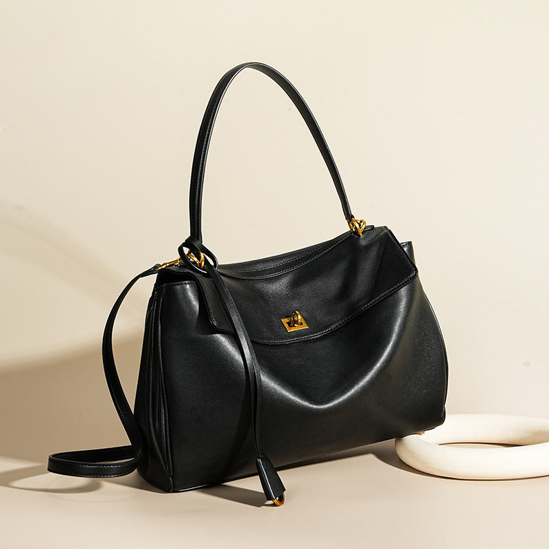 Women's Large-capacity Commute Office Leather Workwear Tote Bag Shoulder Crossbody Purse Premium Work and Travel