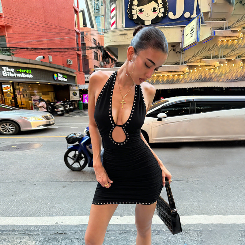 Women's Streetwear American-Style Spring Summer Open-Back Dress Party Evening Outfit Day for Office Wedding Guest Date Night Business Casual Summer Travel