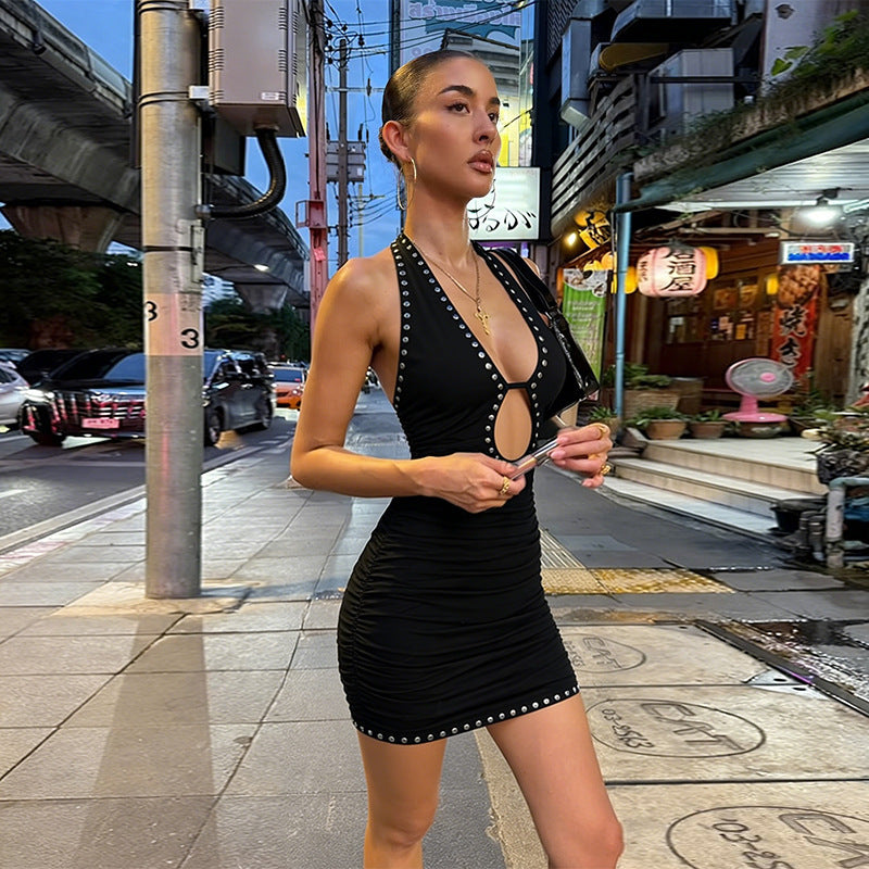 Women's Streetwear American-Style Spring Summer Open-Back Dress Party Evening Outfit Day for Office Wedding Guest Date Night Business Casual Summer Travel
