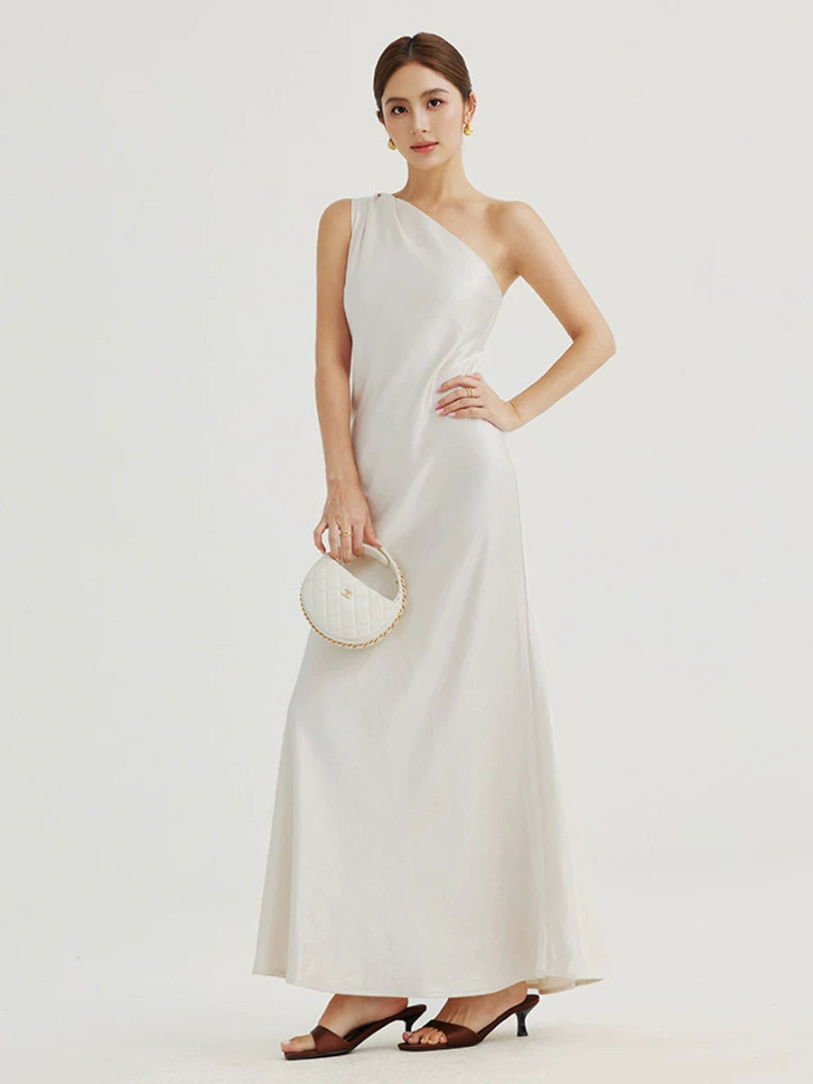 Women's Black Slim-Fit Sleeveless Maxi French-Inspired Halter Evening Dress Cowl Neck Party Dress Tie
