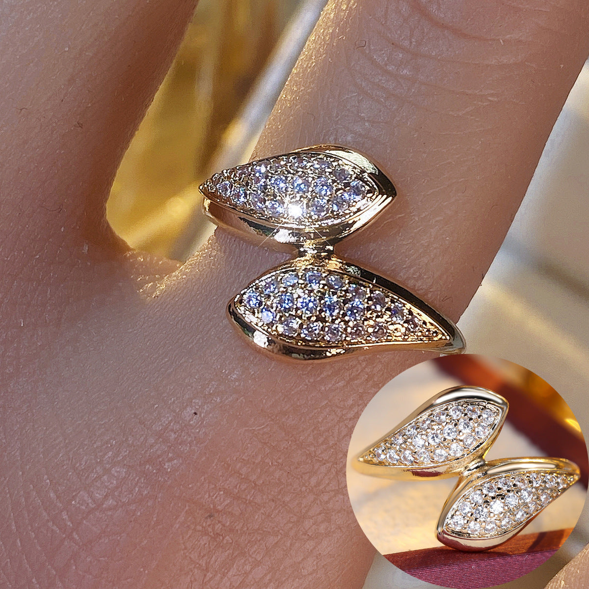 Gold statement ring by Yoshan