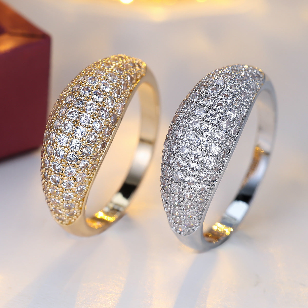 Cubic zirconia jewelry set by Yoshan, detail view 3